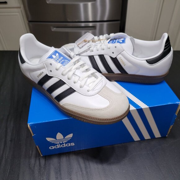 Adidas Samba Originals OG White/Black IE3675 Big Kids J Sz 6 / Women's Sz 7/7.5 - Picture 7 of 16